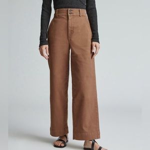Everlane, high-rise, wide leg  crop twill pant size 4 NWOT